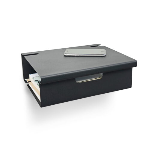 repisa estante mesa de luz flotante diseño minimalista moderno mesa de noche par dormitorio mueble de chapa de acero Muett