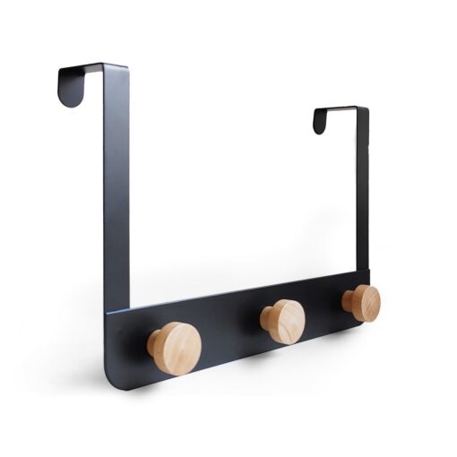 perchero gancho de colgar de puerta diseño metal y madera original Muett