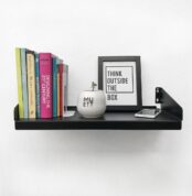 estante flotante repisa de acero estanteria mensula biblioteca organizador diseño Muett