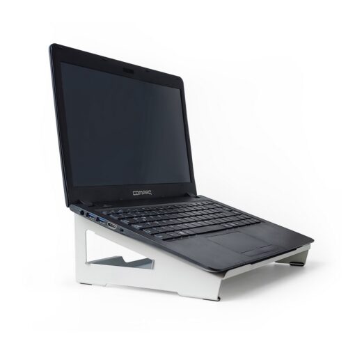soporte notebook organizador de escritorio porta utiles con canasto para pc diseño original muett