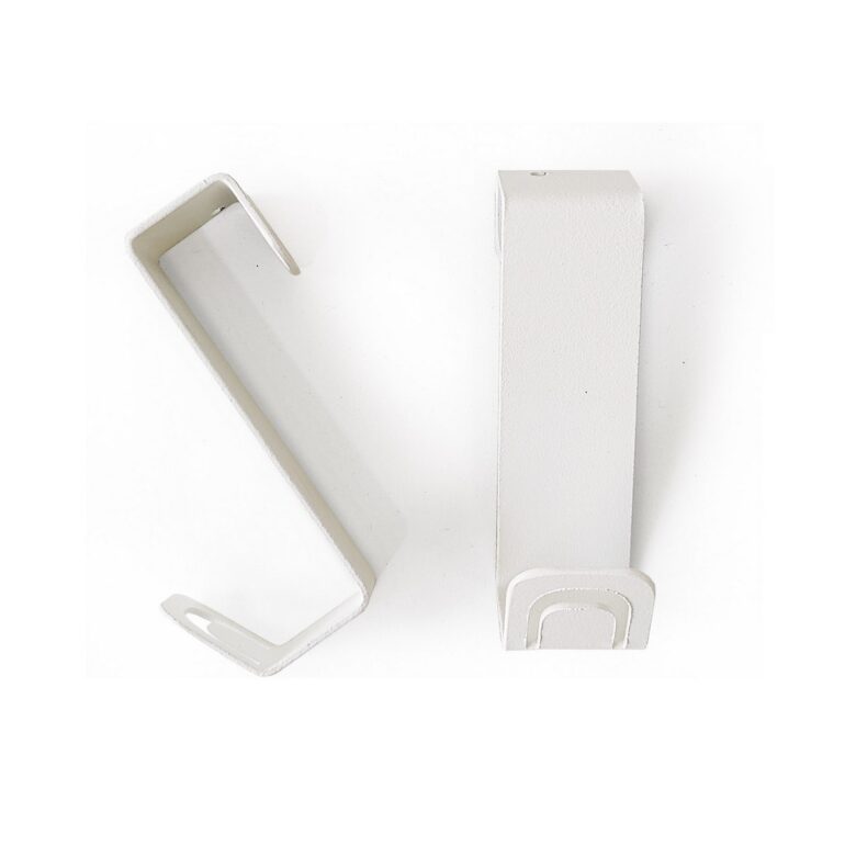 Percheros DEGLI blanco sin tornillos de chapa Muett, fondo blanco