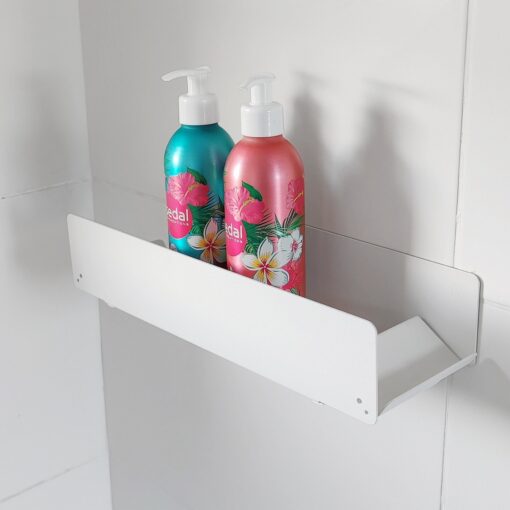 estante para ducha canasto soporte porta shampoo crema con jabonera organizador de baño diseño minimalista Muett