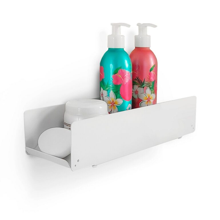 estante para ducha canasto soporte porta shampoo crema con jabonera organizador de baño diseño minimalista Muett