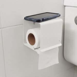 soporte porta rollo sin eje organizador de papel higienico minimalista diseño original Muett