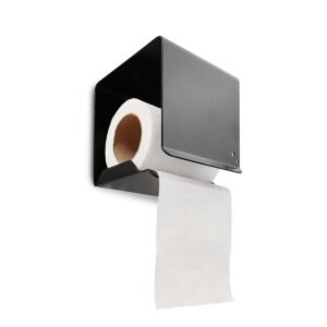 soporte porta rollo sin eje organizador de papel higienico minimalista diseño original Muett