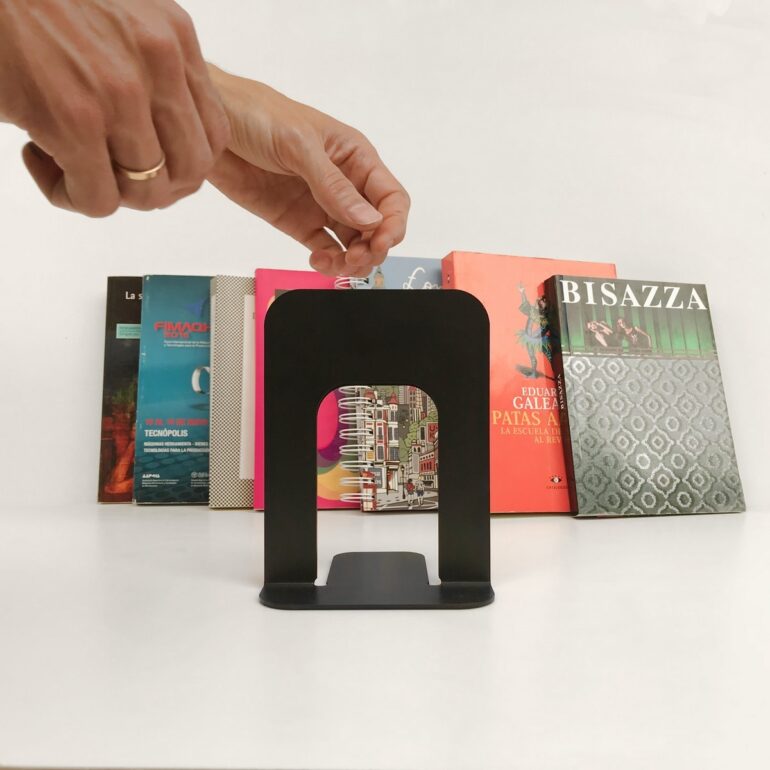 Sujeta Libros CLIP de chapa de Muett negro con libros minimalista