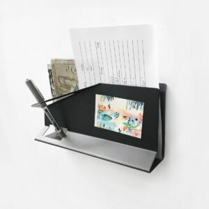 organizador papelero porta utiles lapicero para imanes diseño metalico minimalista original regalo empresarial Muett