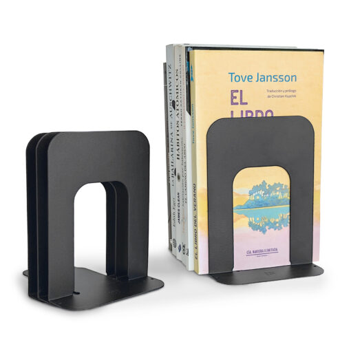 sujeta libros negro soporte para libro topes punteras biblioteca set 4 bookends diseño original Muett