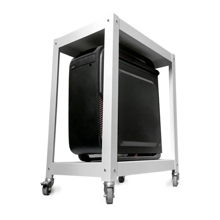 Mesa auxiliar complementaria metalica con ruedas de arrime diseño Muett