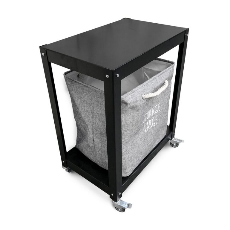 Mesa auxiliar complementaria metalica con ruedas de arrime diseño Muett