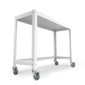 escritorio compacto roller con ruedas diseño mueble metalico original Muett