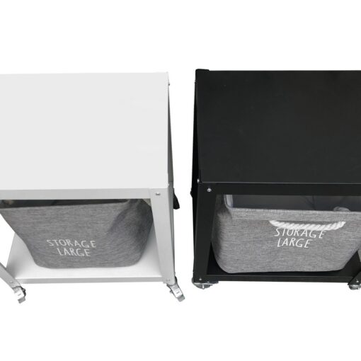 Mesa auxiliar complementaria metalica con ruedas de arrime diseño Muett