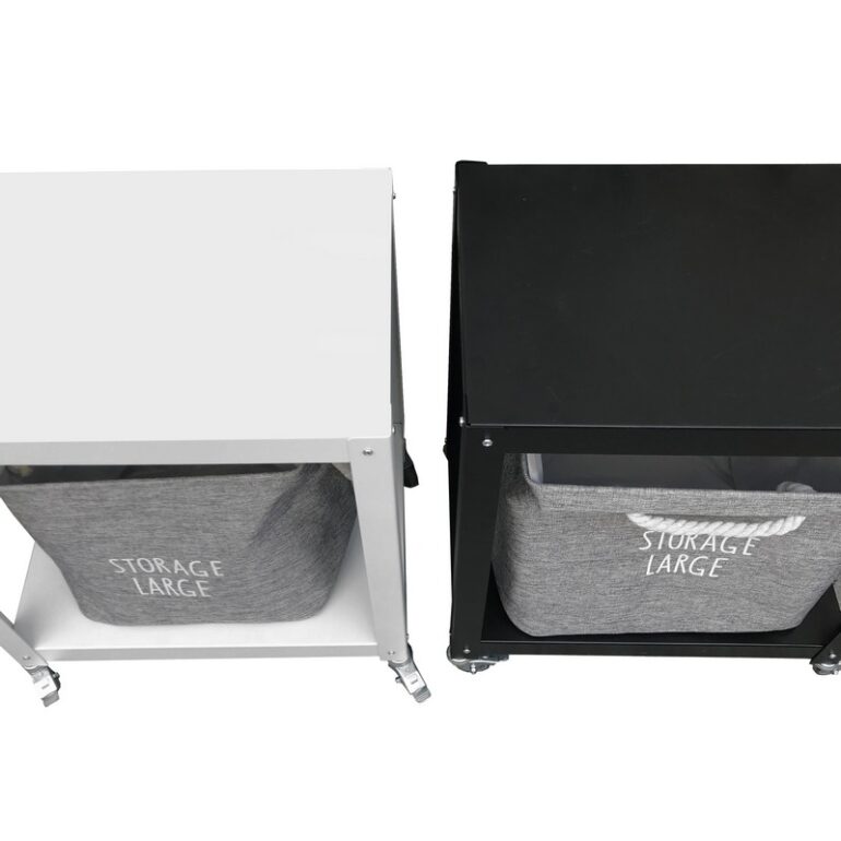 Mesa auxiliar complementaria metalica con ruedas de arrime diseño Muett