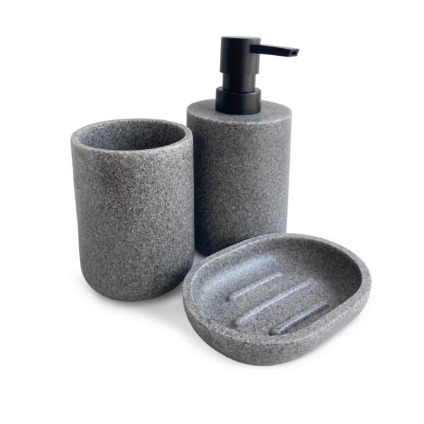 KIT jabonera dispenser y vaso de baño accesorio diseño toilette