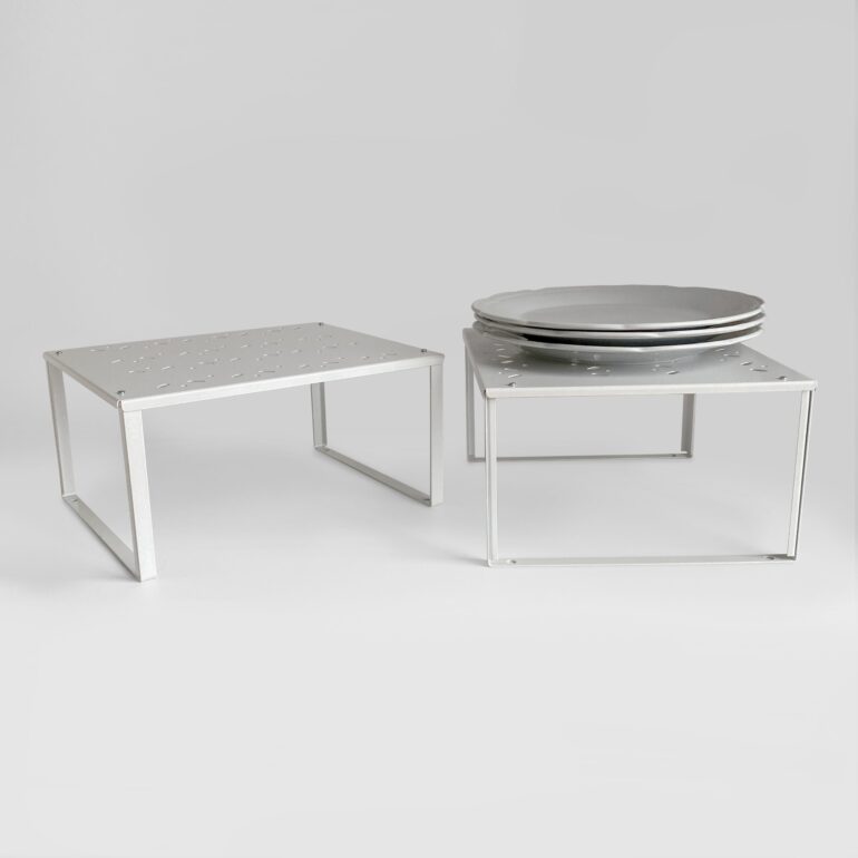 estante apilable alzada organizador de cocina alacena de diseño muett vajillero