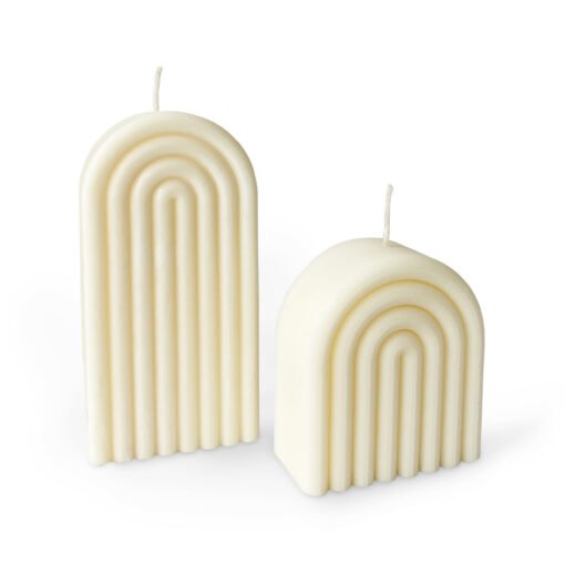 set de velas de diseño de soja modelo arco iris nordica velon artesanal aromartica