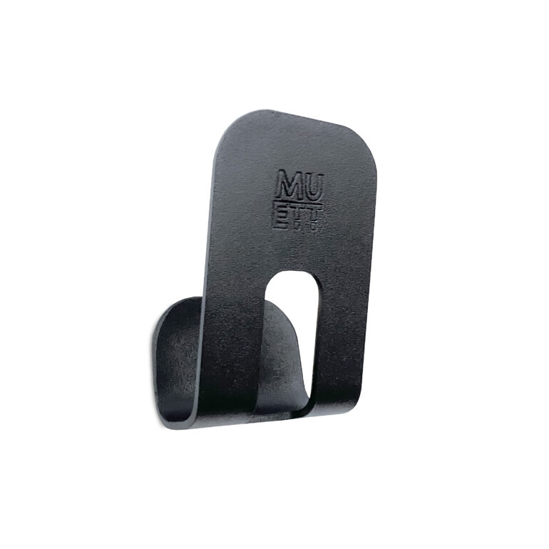 perchero gancho de pared de acero diseño moderno original para toalla, repasador, bolsos, ropa, auriculares. Muett