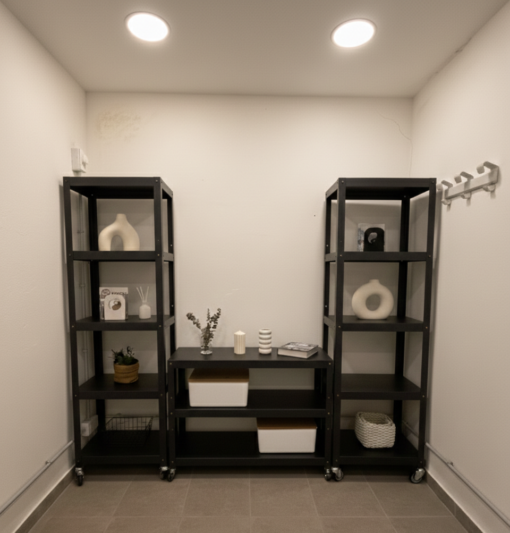 Set de muebles para espacio de TV Alto: Estanterías y Mesa Wally Larga - Imagen 2