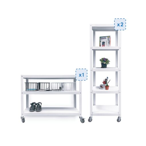 Set de muebles para espacio de TV Alto: Estanterías y Mesa Wally Larga - Imagen 3