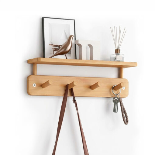 Perchero con Estante Bamboo INGO