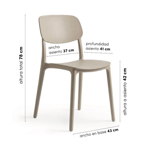 Silla Plástica Económica GALA Pack x4 - Imagen 6