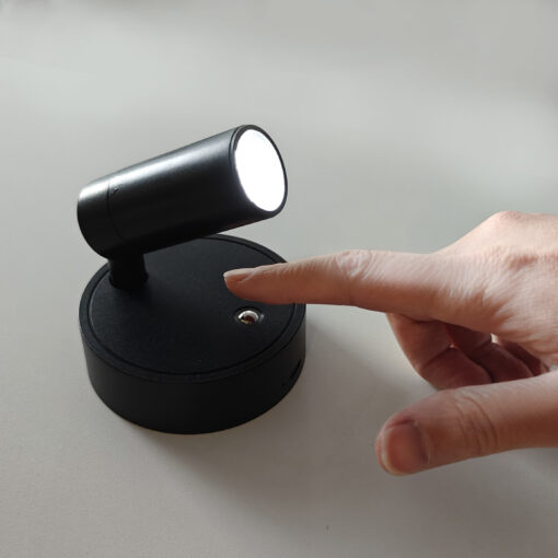 Velador led recargable USB COBI color negro boton encendido