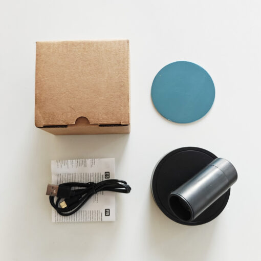 Velador led recargable USB COBI color negro contenido del paquete