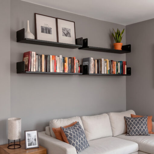 biblioteca estante metalico repisa de diseño para llibros vajilla deco original Muett cocina oficina
